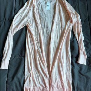 LOFT Blush Pink Open Front Cardigan